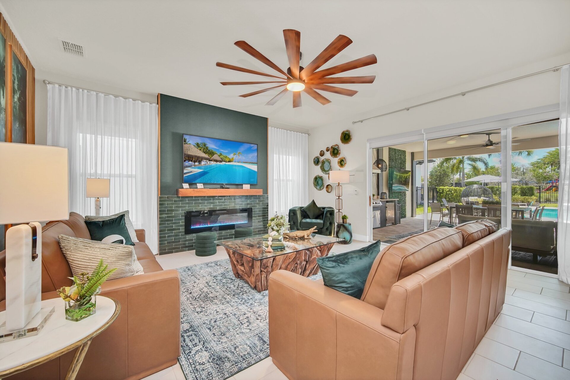 Gather in the spacious living room, designed with comfort in mind and ideal for entertaining guests or enjoying family time