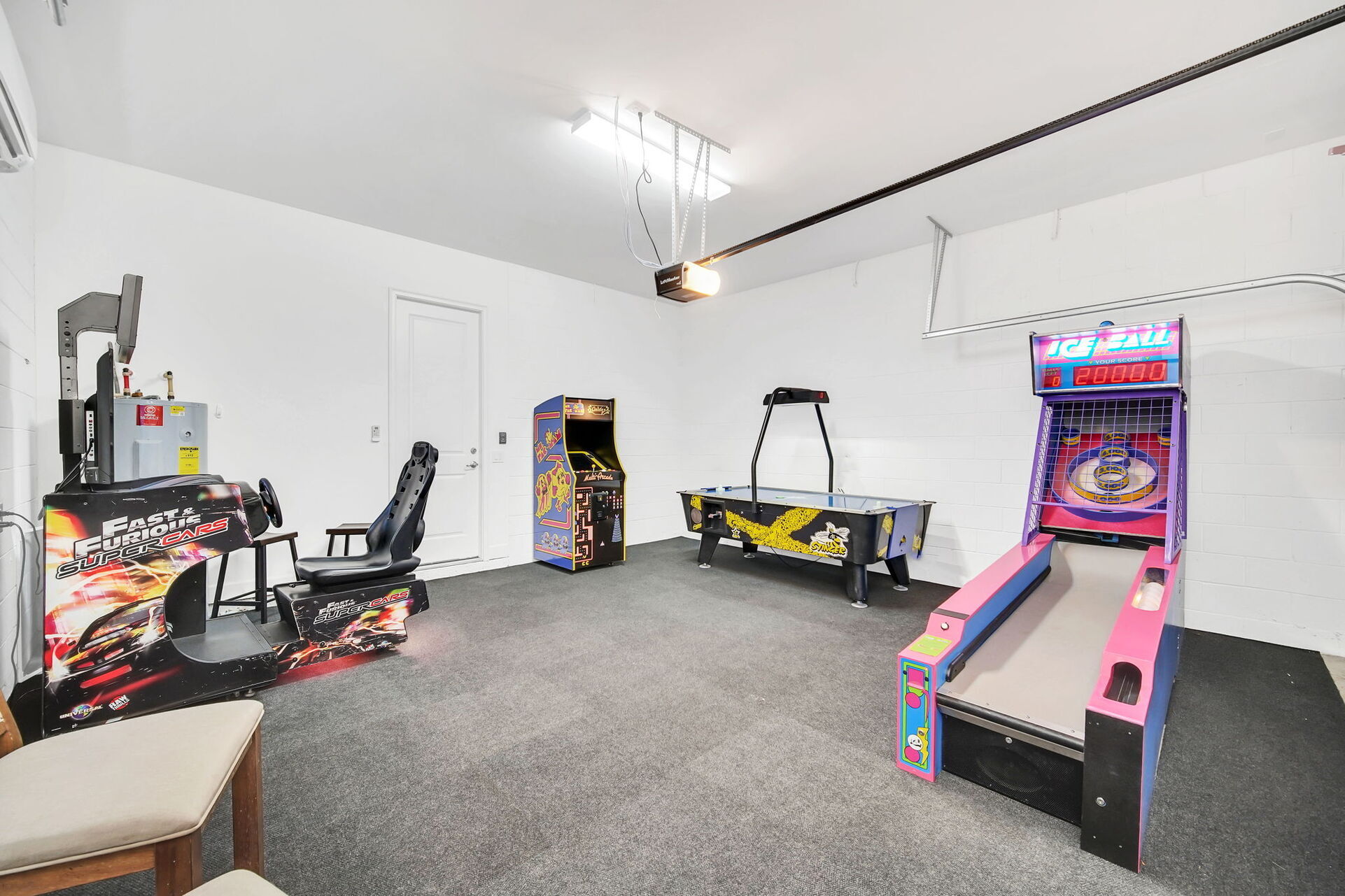 This games room will have enough space for the entire family to enjoy some friendly competition