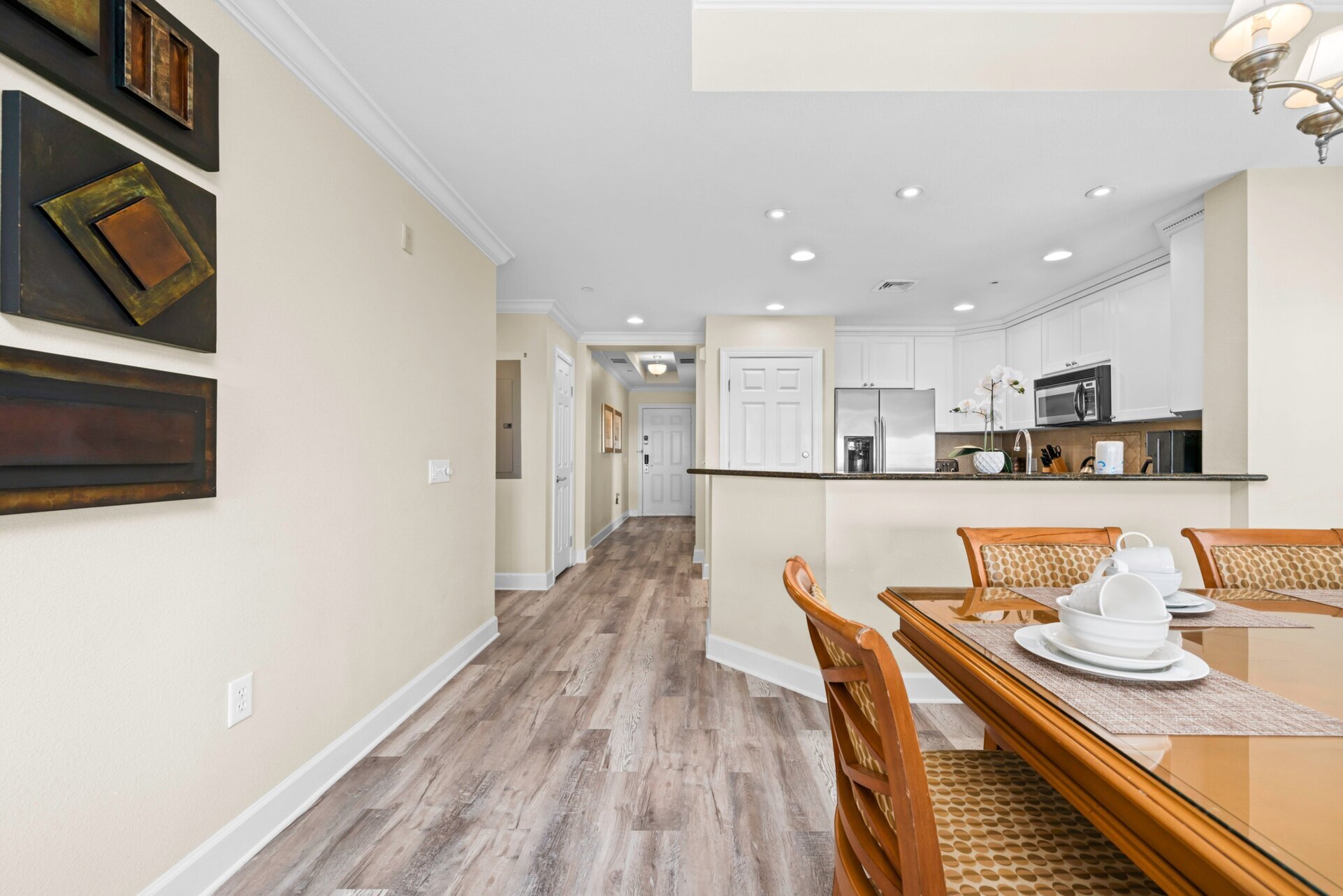 Your dining room opens out into a fantastic open concept kitchen