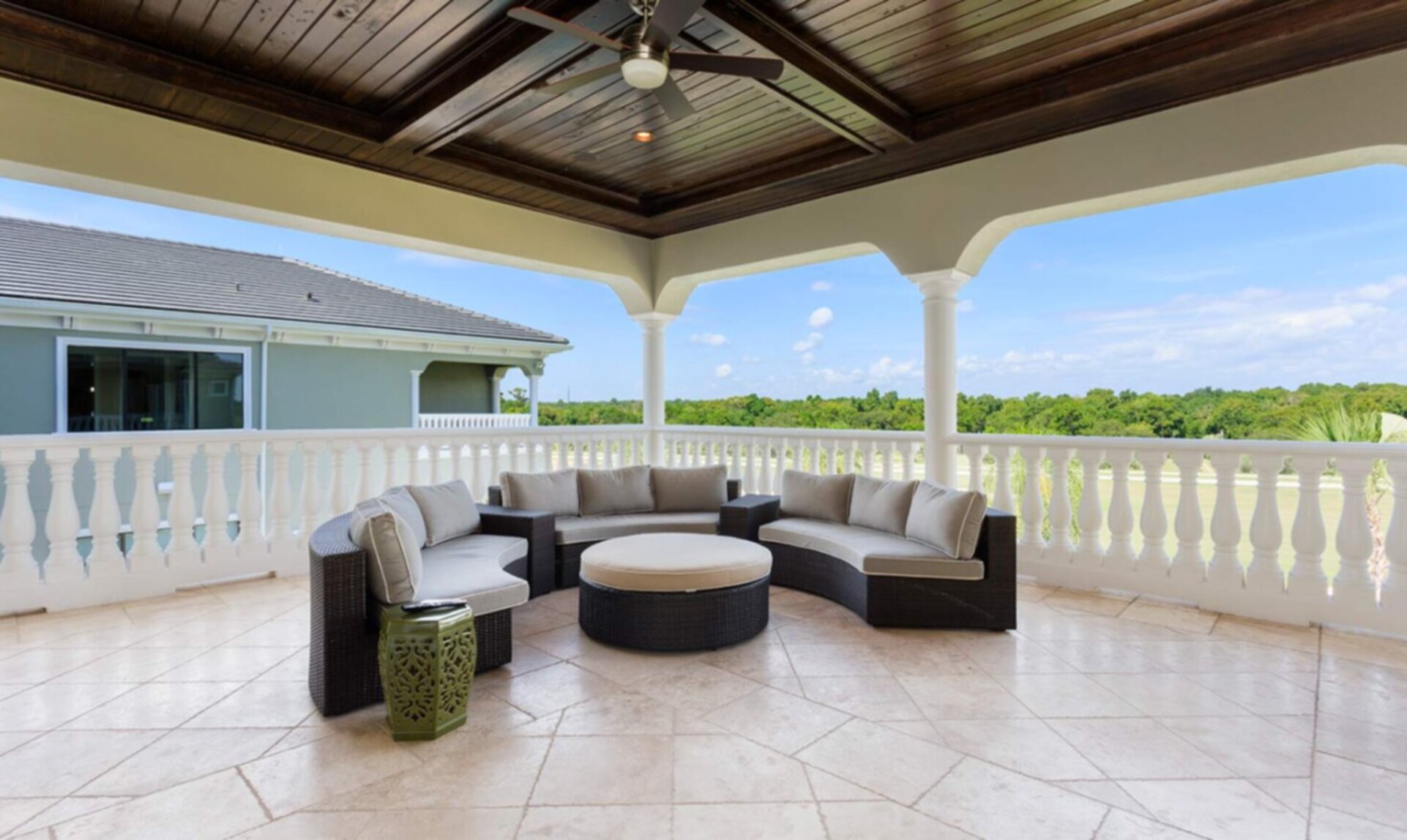 Overlook onto your own private pool and spa from the main 2nd floor balcony