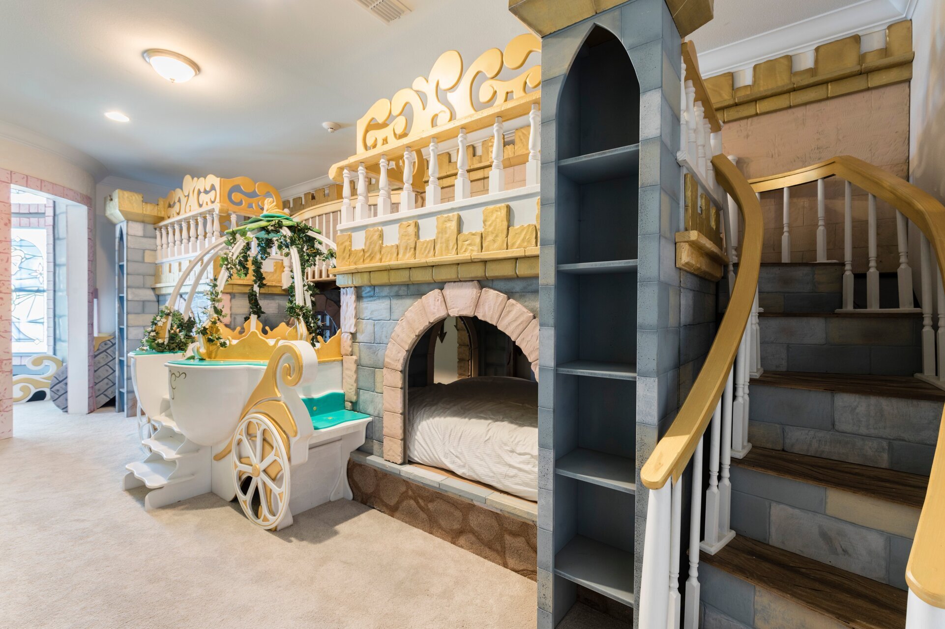 This custom built themed bedroom is perfect for princesses