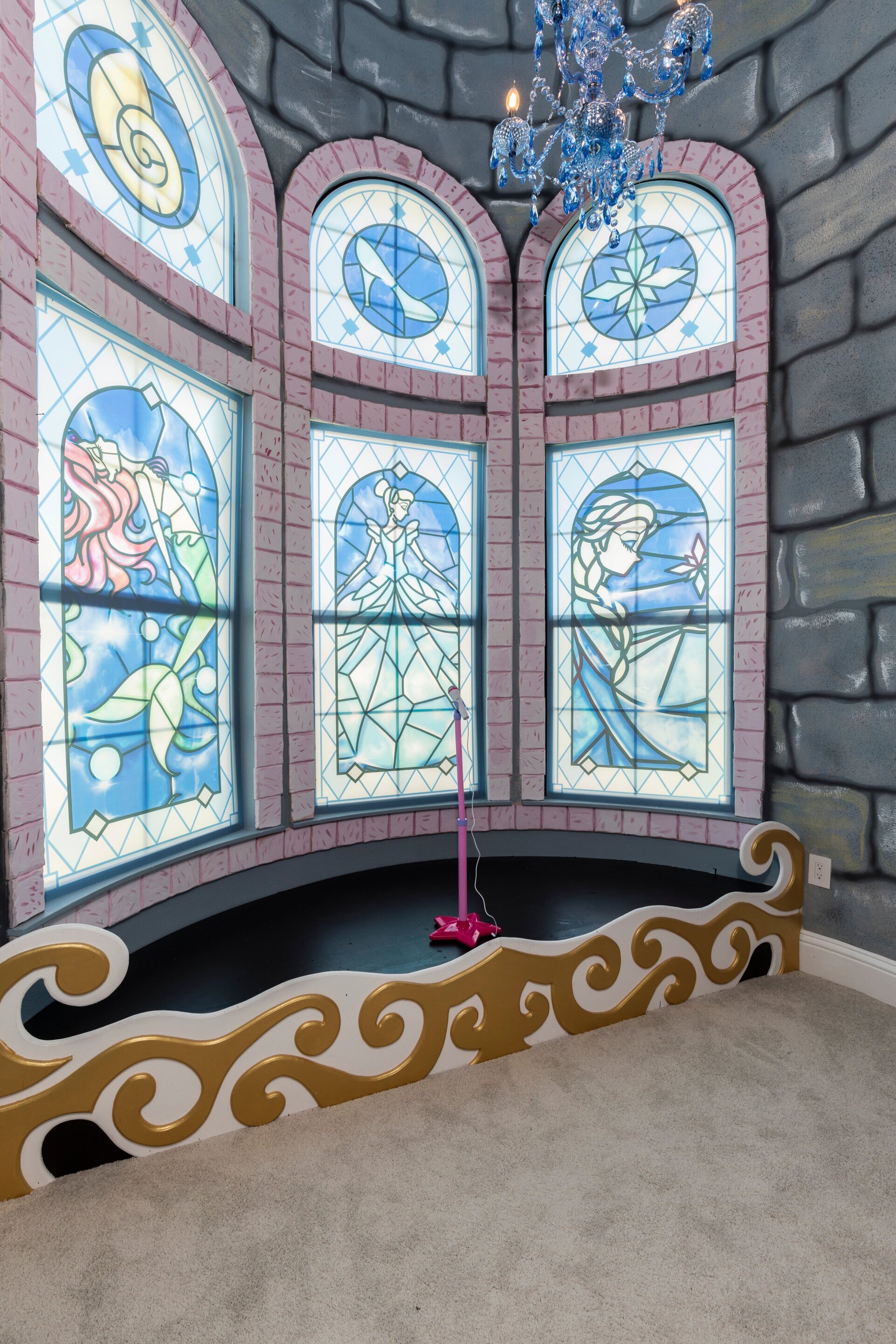 This custom built themed bedroom is perfect for princesses