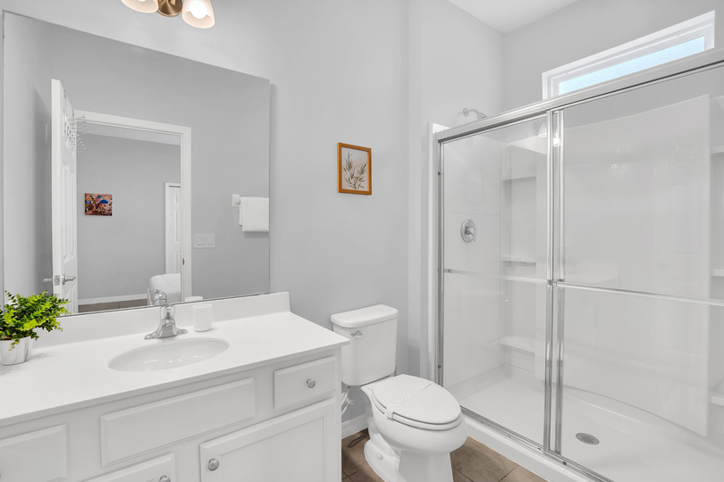En-suite with walk in shower.