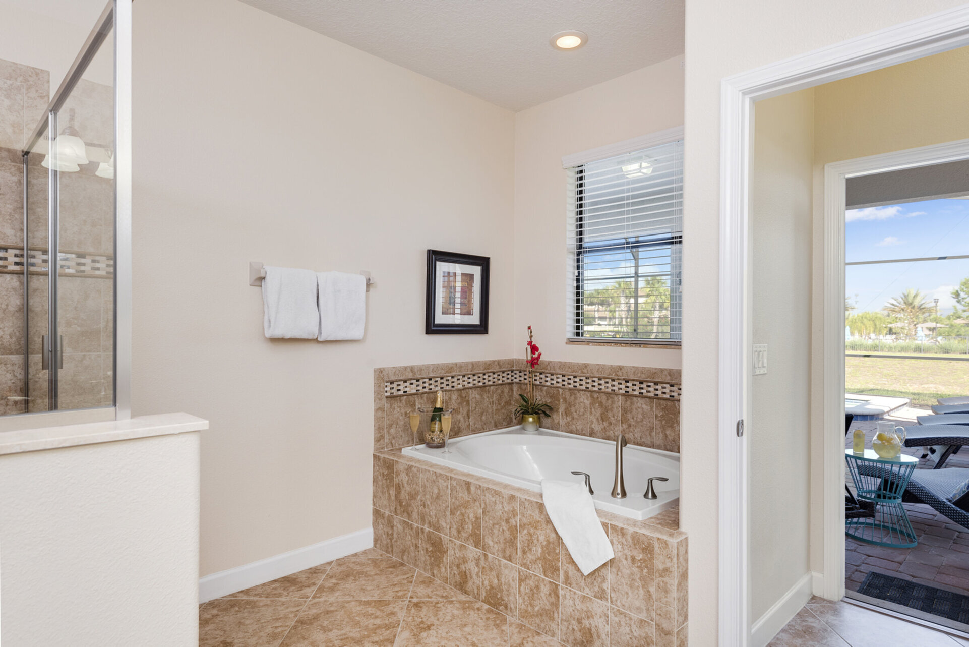 Patio access through the master bathroom