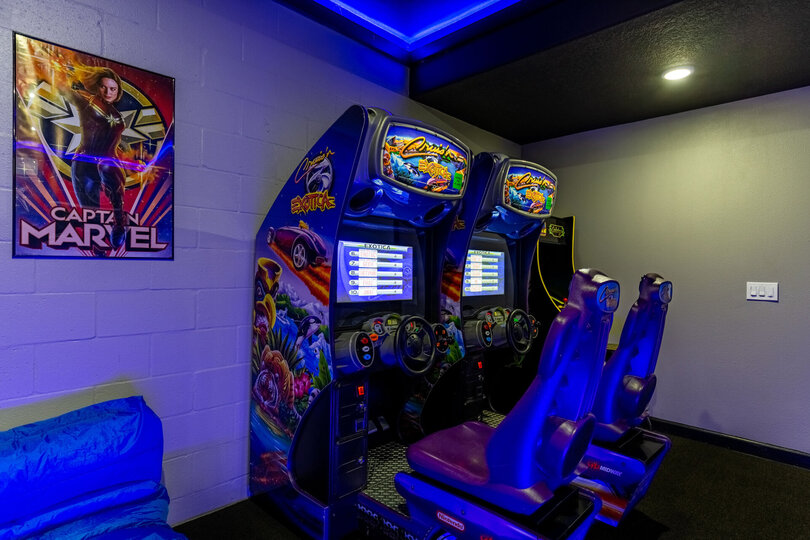 Challenge family members to arcade games