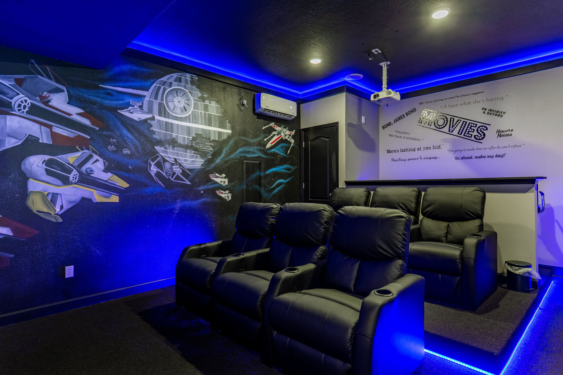 Lounge in comfortable recliner seats
