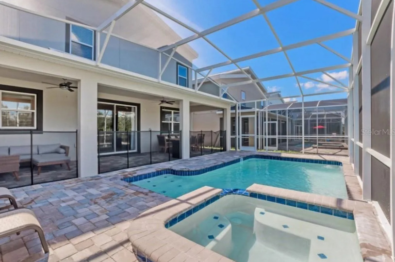 Take a morning lap or simply swim all day in your large private pool and spa