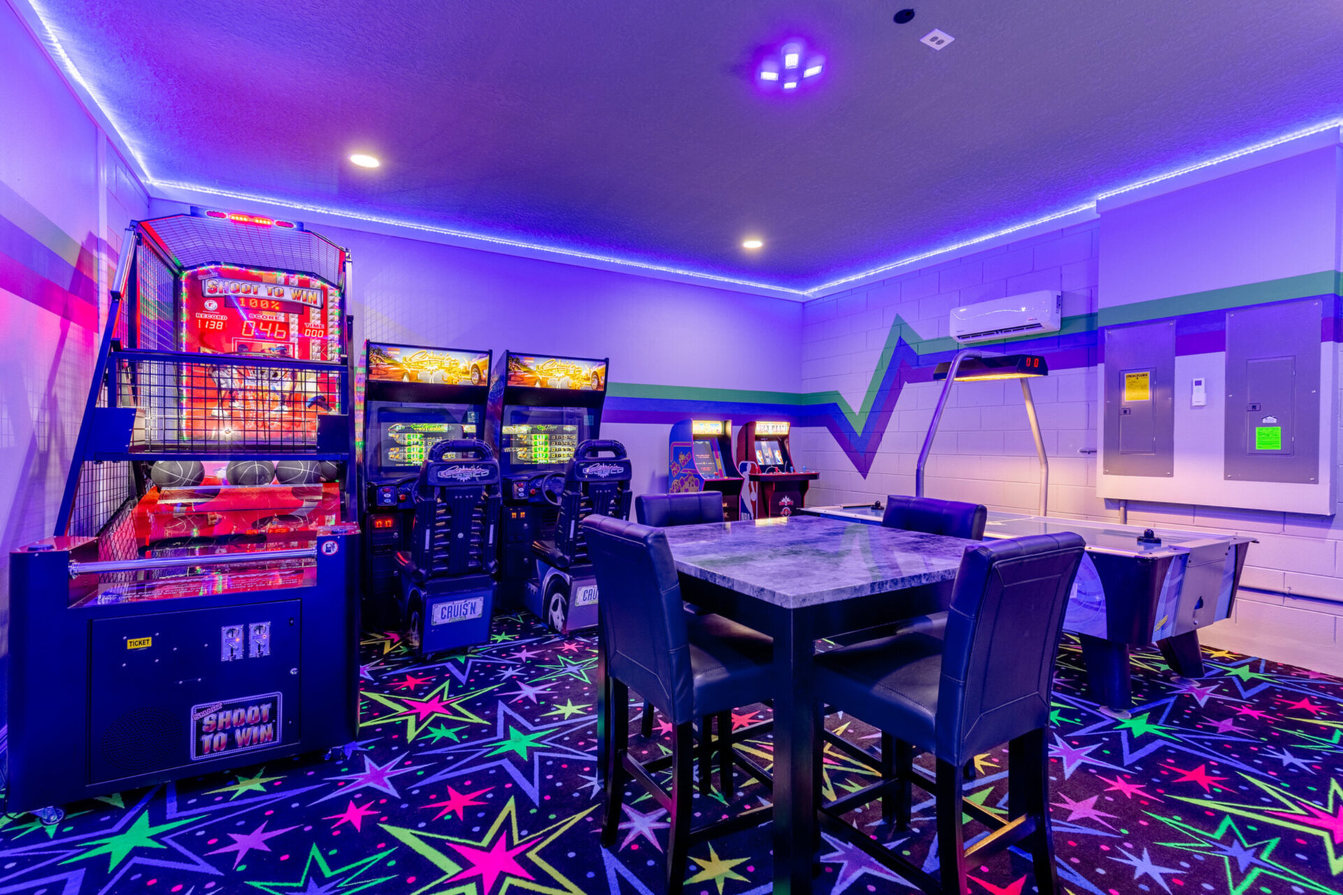 Challenge your family to hours of games inside your own arcade room