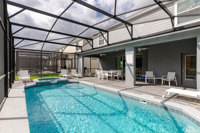 Take in the Florida sun at your private modern pool deck