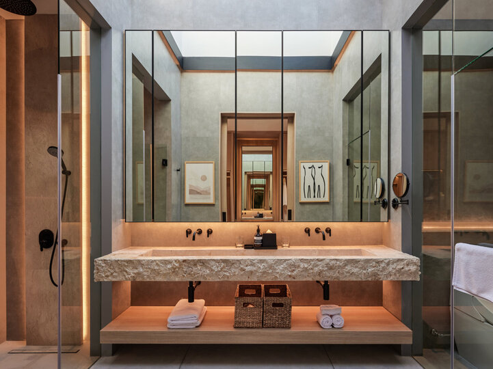 His and hers vanity sink