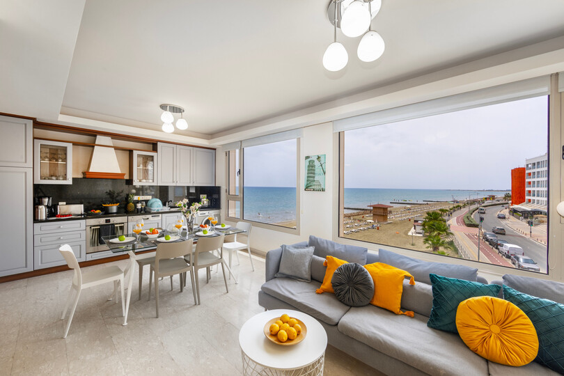 5 Star Eftyhia Beachfront Suite – Stylish Seafront Escape in Larnaca, Larnaca, Cyprus