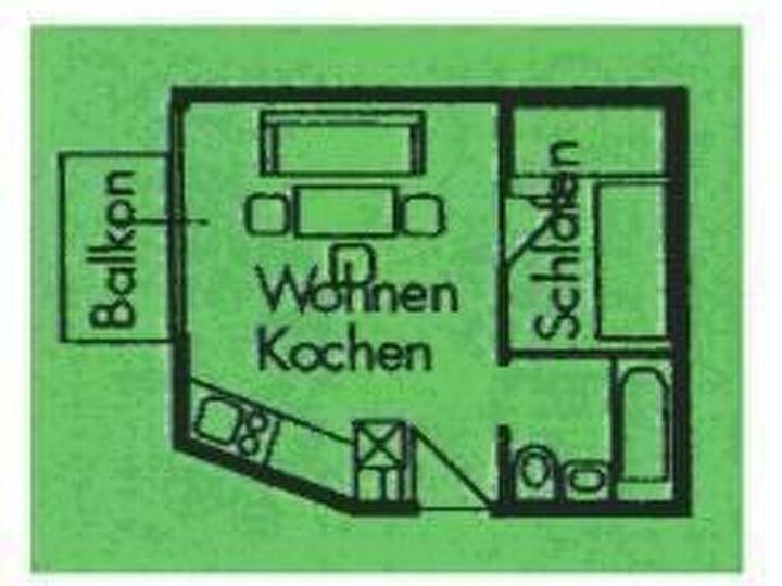 1-Bed Apartment in Spittal an der Drau, Sleeps 3, 1065