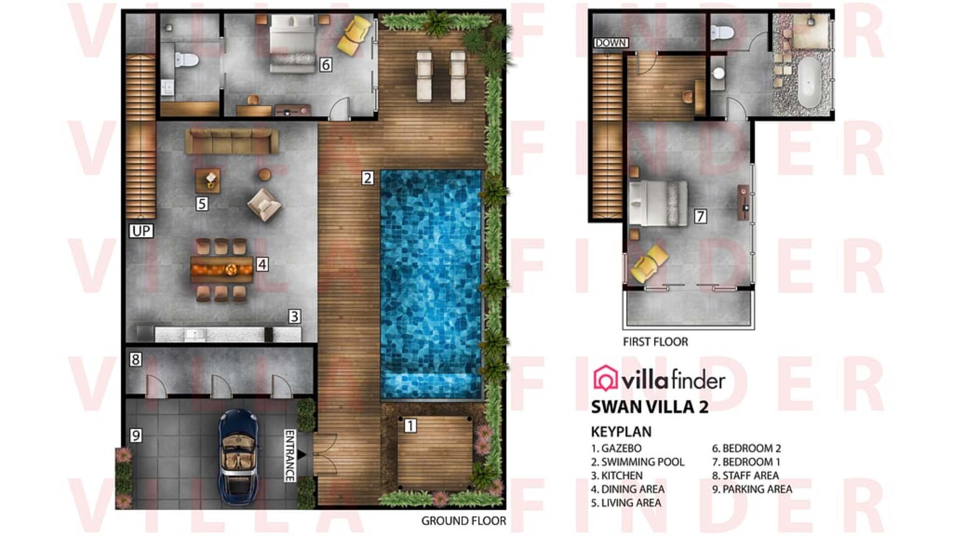 5 Star Swan Villa 2 – Petitenget Garden Retreat