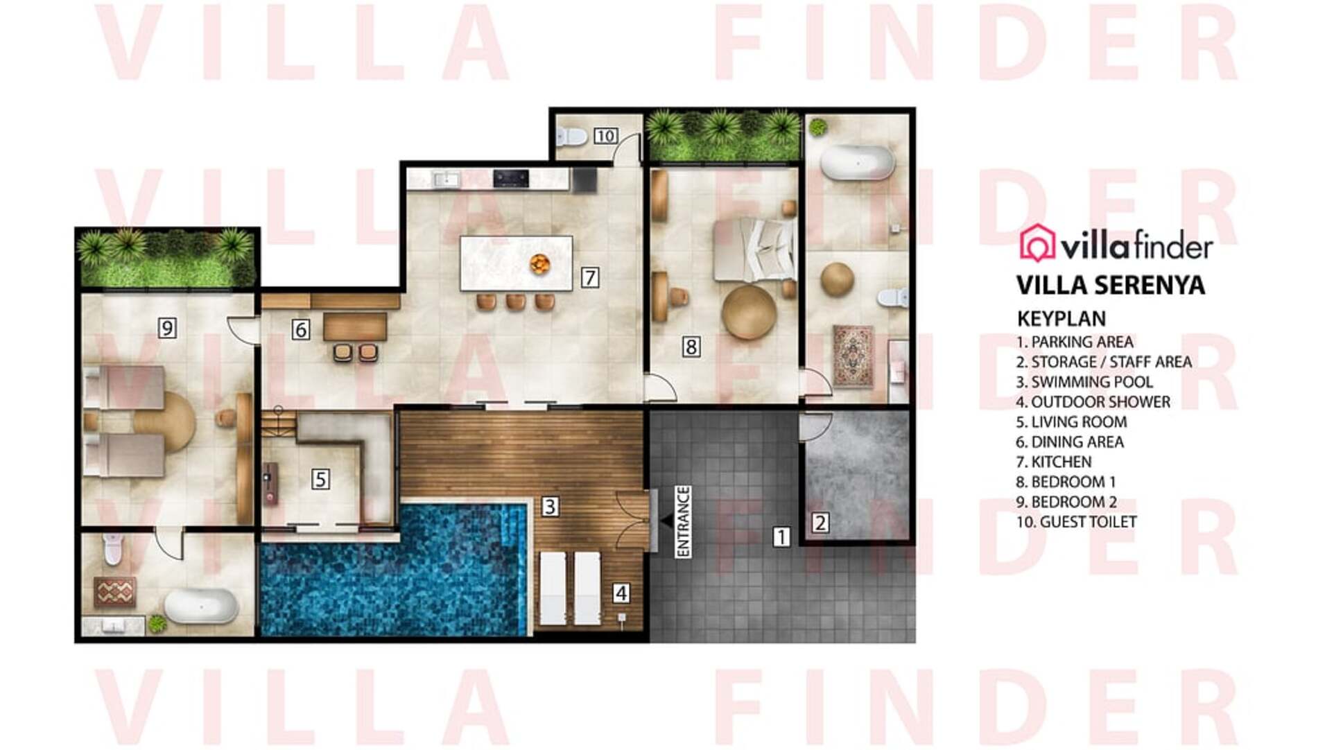 5 Star Villa Serenya – Peaceful Ubud Hideaway
