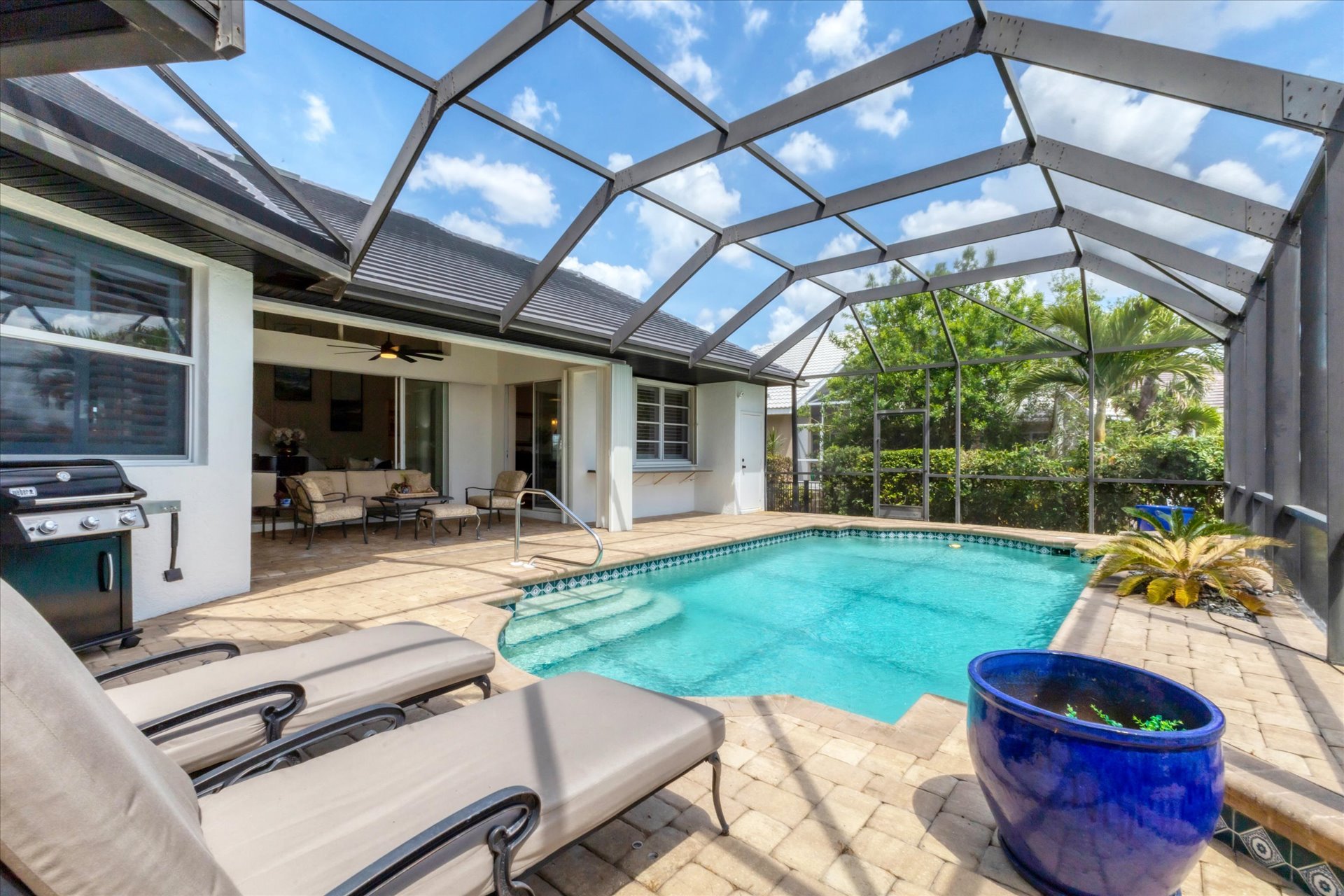 Soak up the beautiful Florida sunshine in your own private pool along the canal waters