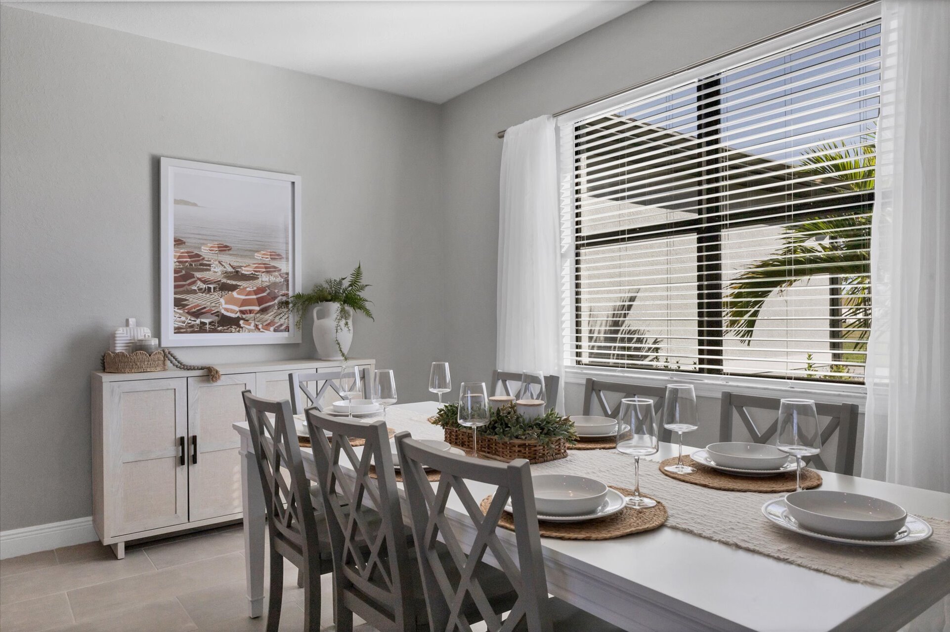 Dining table seats 8