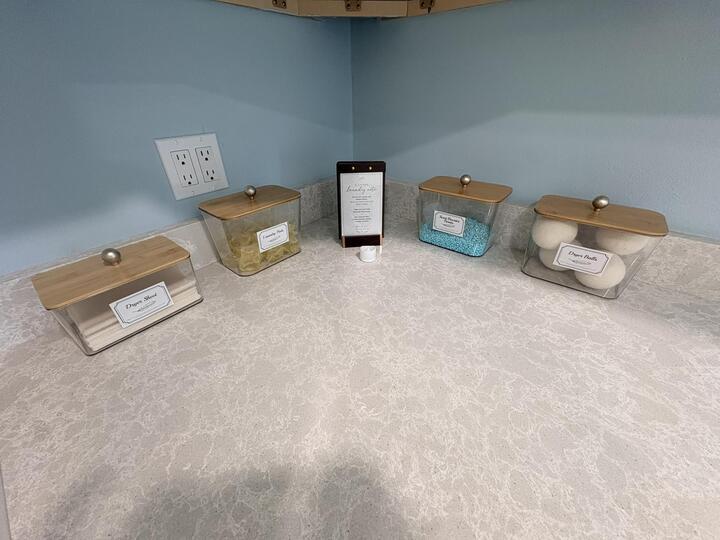 Laundry room with full-size washer & dryer