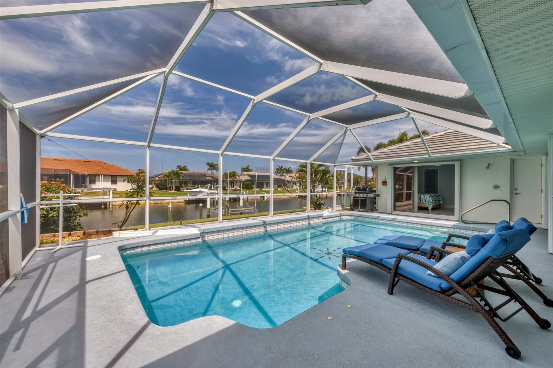 Sparkling Private Pool faces west