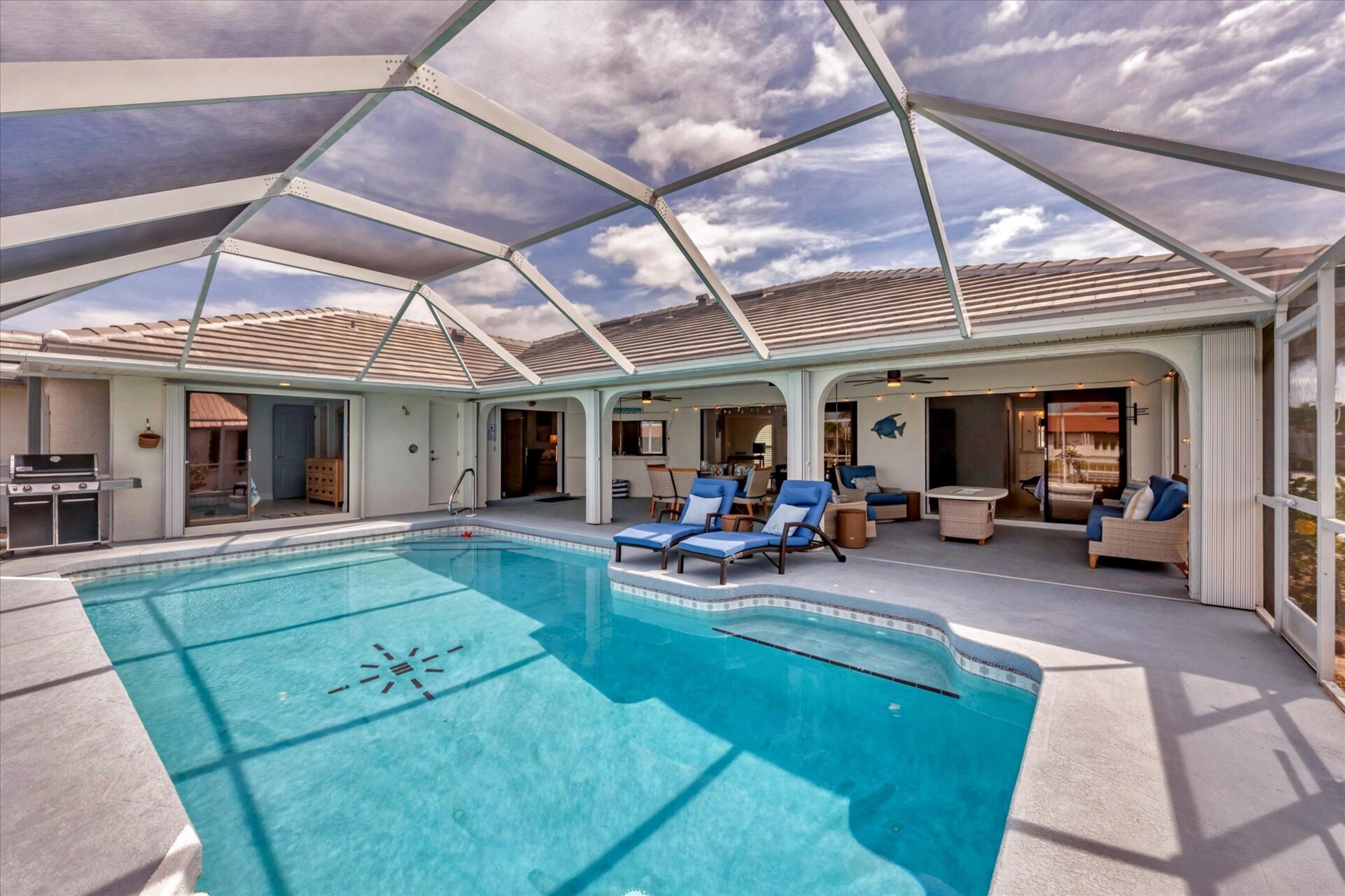 Sparkling Private Pool faces west