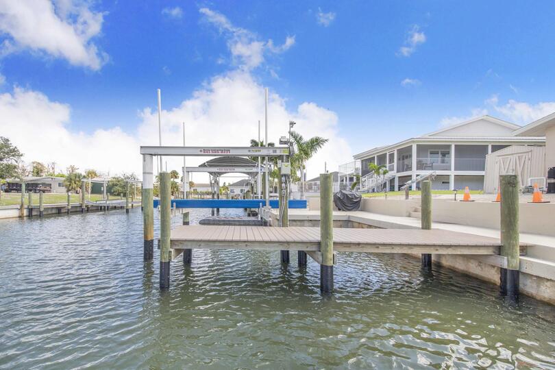 Two large docks. Docks include BBQ grill and fish cleaning station. Dock 1: 22' x 6'. Dock 2: 47' x 4' (boat lift not for use)
