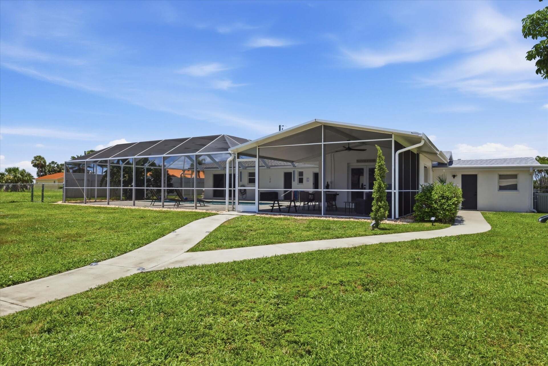 Large fenced yard