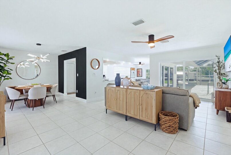 Bright, open living space