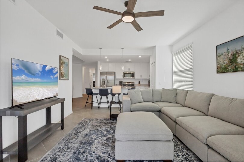 Bright, open living space