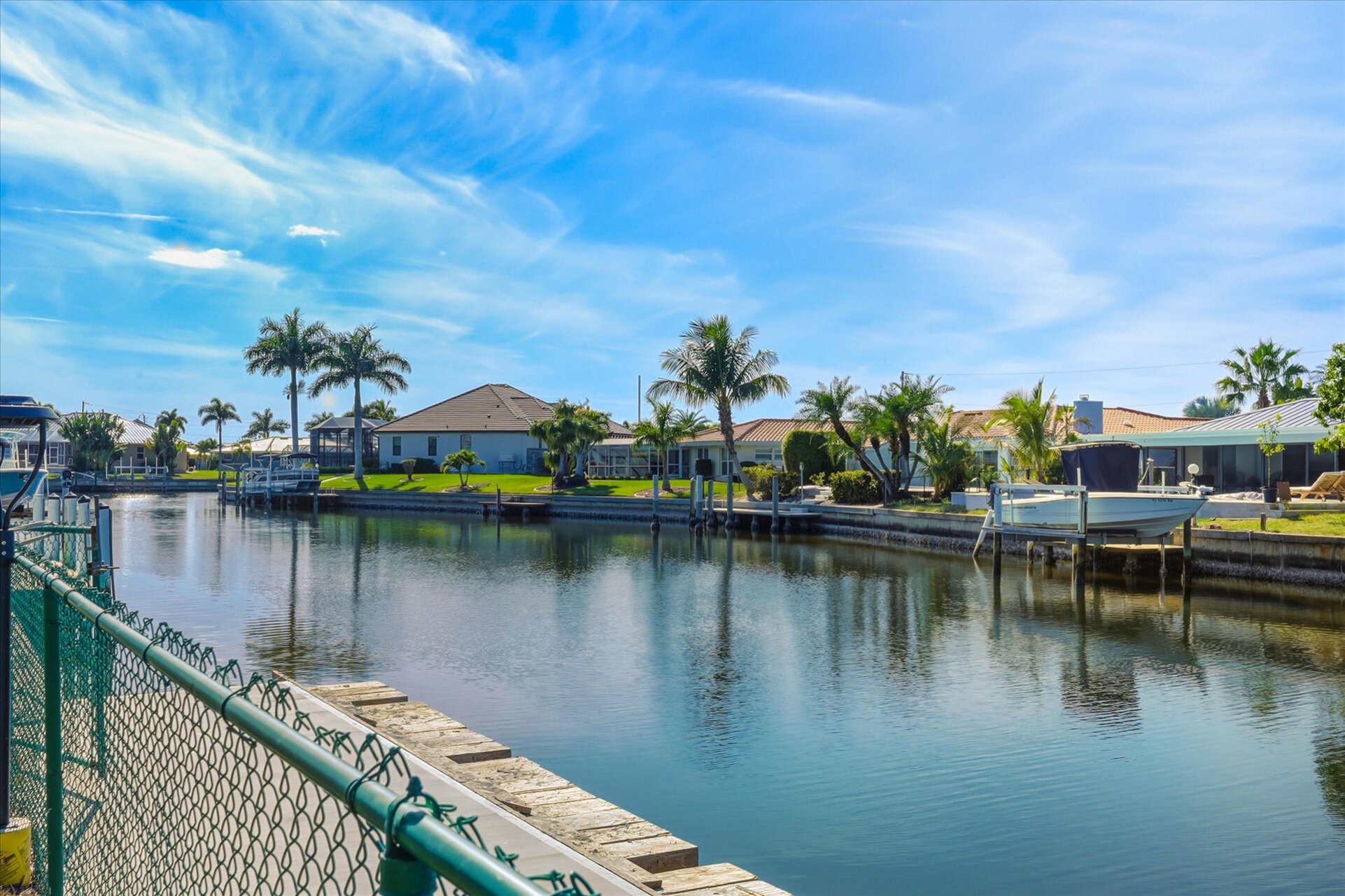Don't forget the boat! Dock size: 14' x 4' with water supply