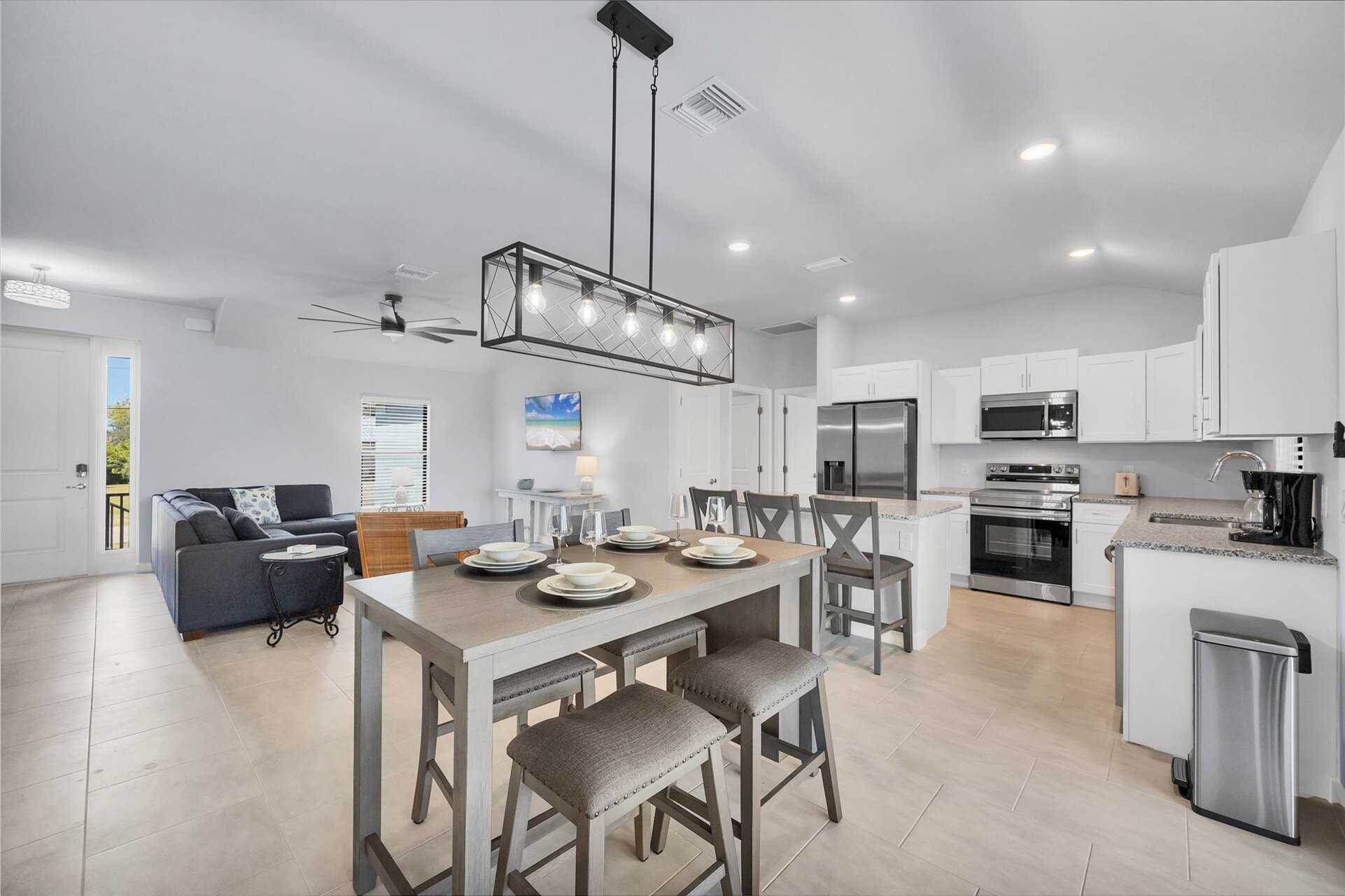 Bright, open living space