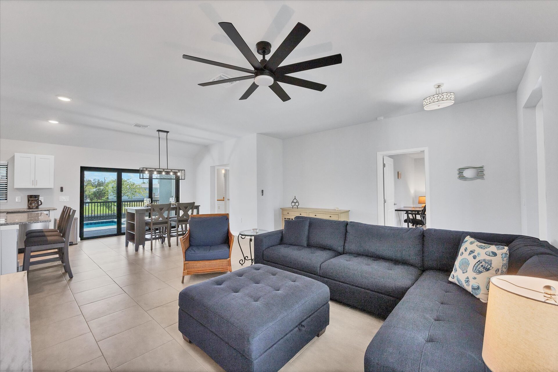 Bright, open living space.